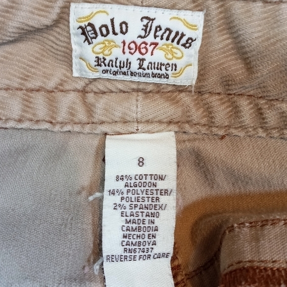 Polo Jeans Kelly dark tan corduroy boot cut pants size 8 - Picture 8 of 9